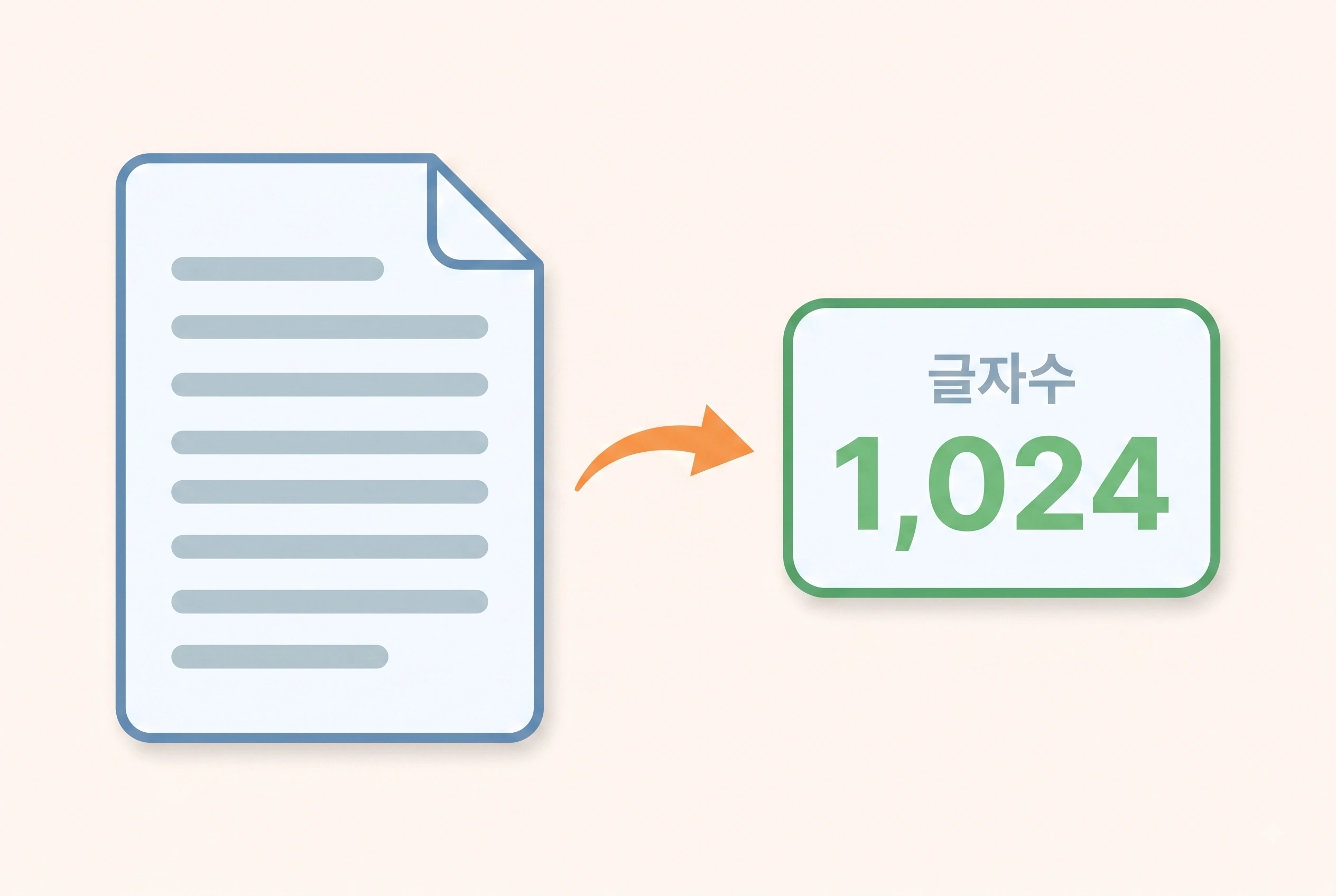글자수 세기 아이콘